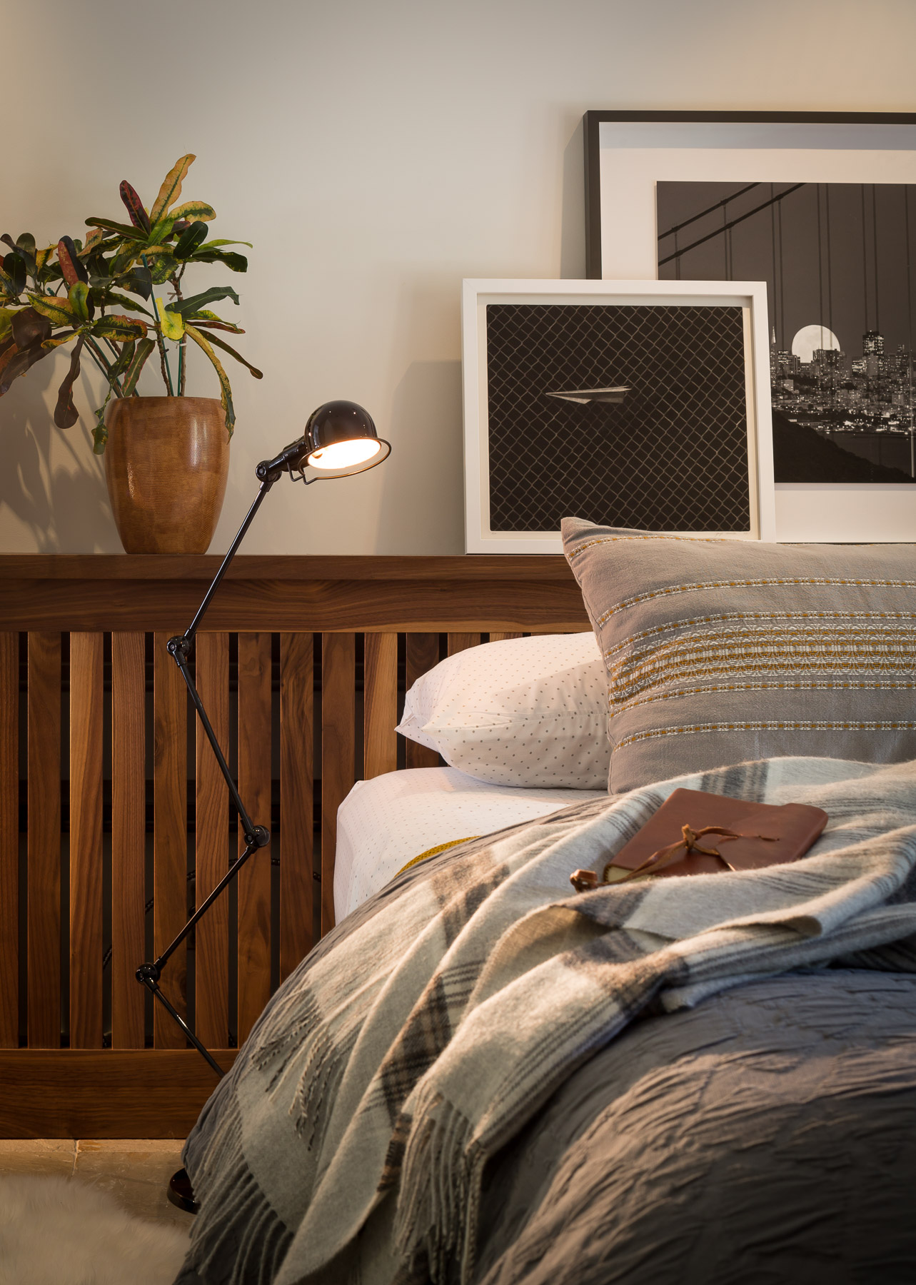 Scott Hargis Interior Design Photographer Bedroom with bedspread